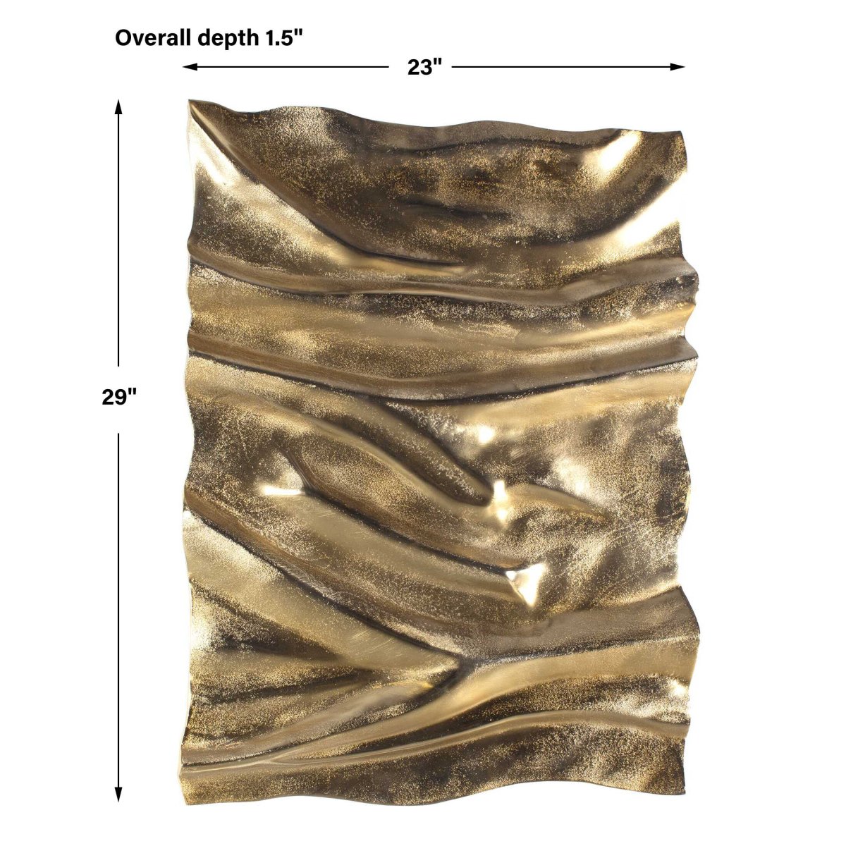 Undulate Outdoor Gold Wall Panel - Uttermost - Metal Wall Decor by Modest Hut