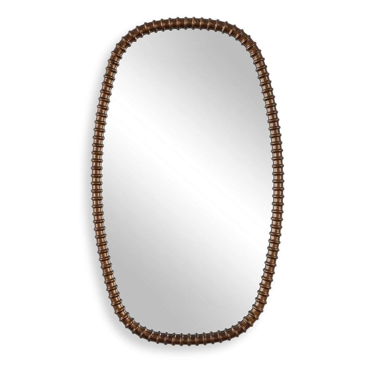 Alternate view of the Apphia Bronze Ribbed Wall Mirror by Uttermost