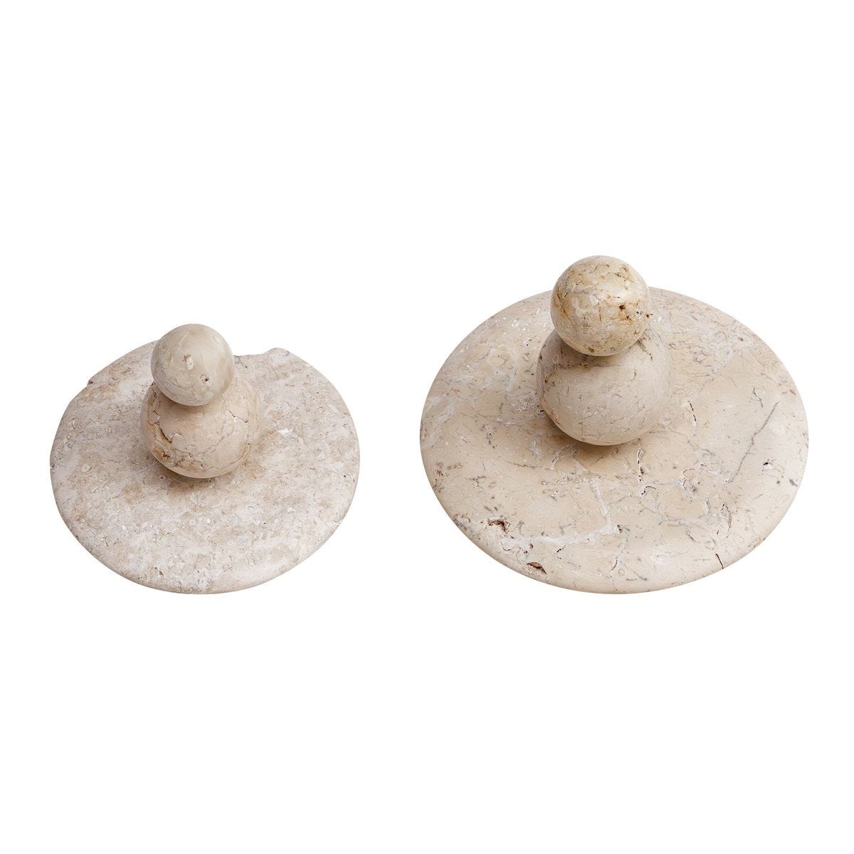 Side view of the Quarried Natural Stone Sculptures Set of 2 by Uttermost