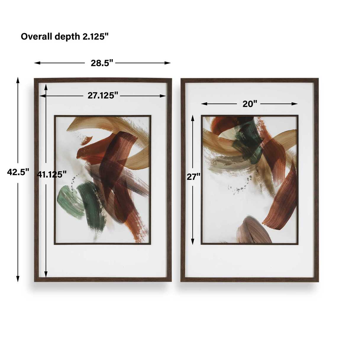 Velocity Abstract Framed Prints Set of 2 by Uttermost