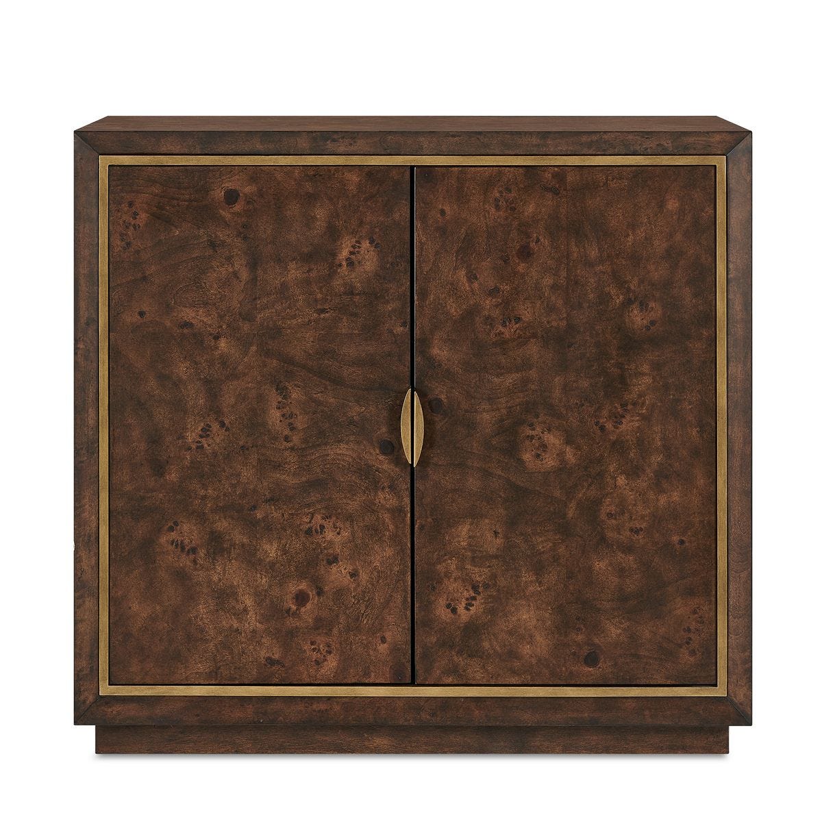 Alternate view of the Flores Walnut Mappa Burl 2 Door Cabinet by Uttermost