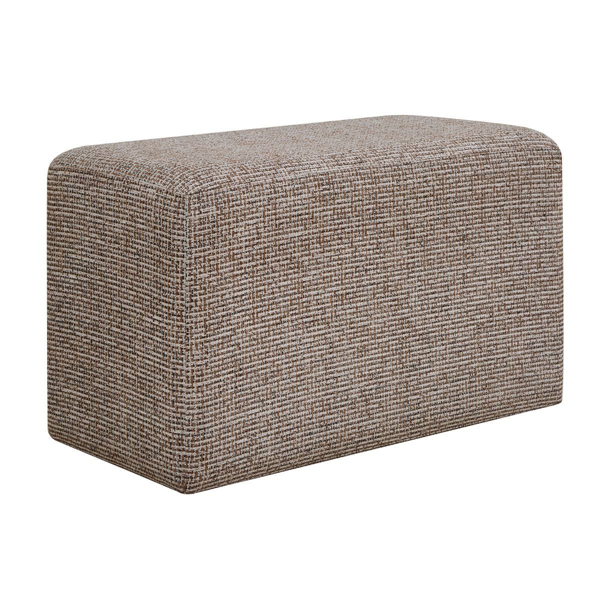 Kelce Caramel Checkered Ottoman by Uttermost