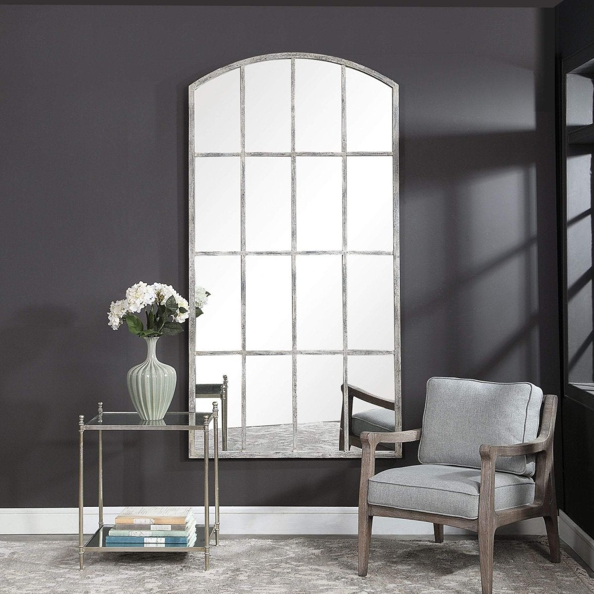 Rustic Gray Amie Arched Mirror - Uttermost - Mirrors by Modest Hut