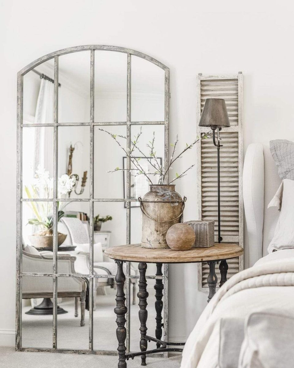 Rustic Gray Amie Arched Mirror - Uttermost - Mirrors by Modest Hut