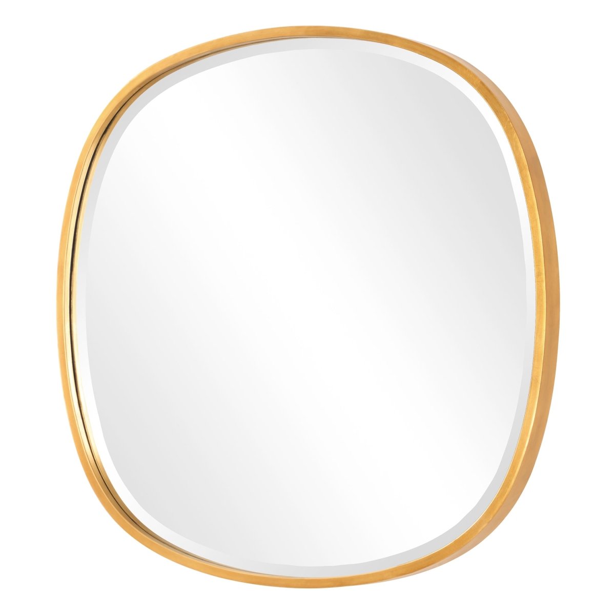 30" Irregular Shaped Gold Leaf Iron Mirror - Other Mirrors Detail View 3 - Luxury Home Furnishing