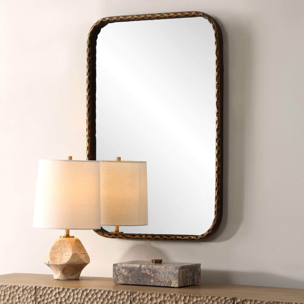 A Little Knotty Bronze Vanity Mirror - Uttermost - Other Mirrors by Modest Hut