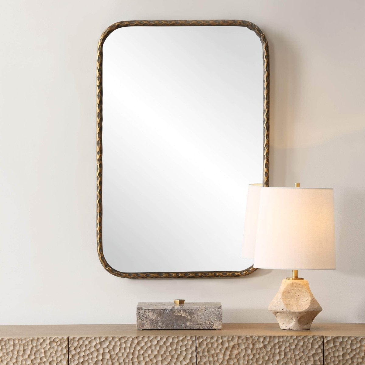 A Little Knotty Bronze Vanity Mirror - Uttermost - Other Mirrors by Modest Hut