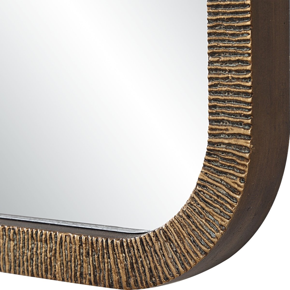 Antique Gold Textured Ridge - Like Pattern Mirror - Uttermost - Other Mirrors by Modest Hut