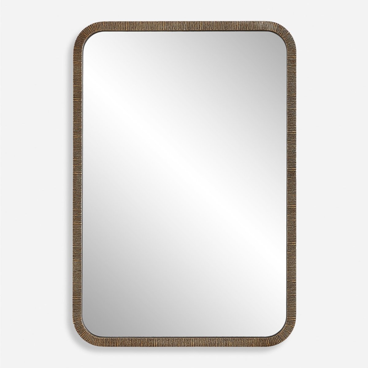 Antique Gold Textured Ridge - Like Pattern Mirror - Uttermost - Other Mirrors by Modest Hut