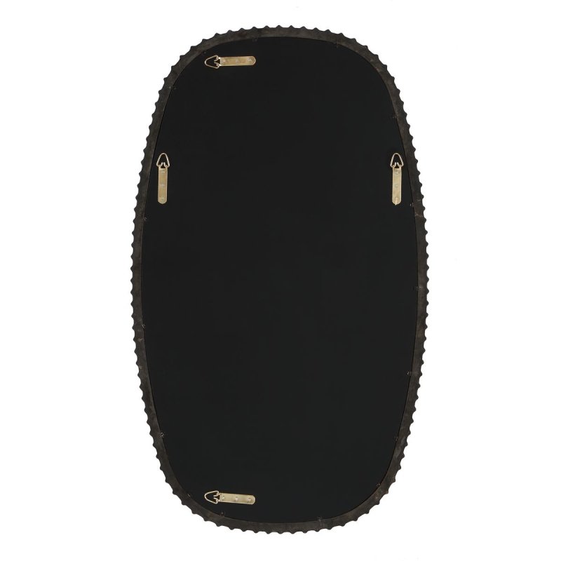 Dimension guide for the Apphia Bronze Ribbed Wall Mirror