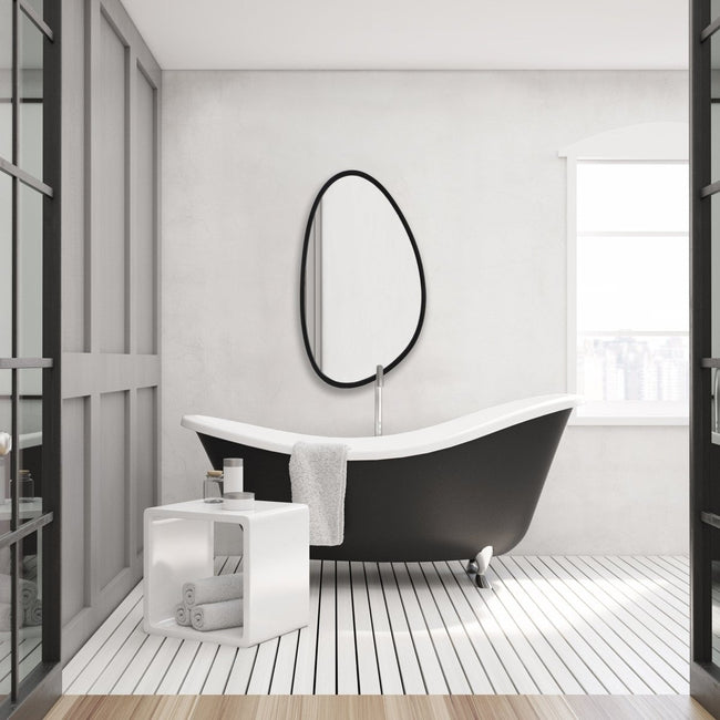 Asymmetrical Black Frame Mirror - Uttermost - Other Mirrors by Modest Hut