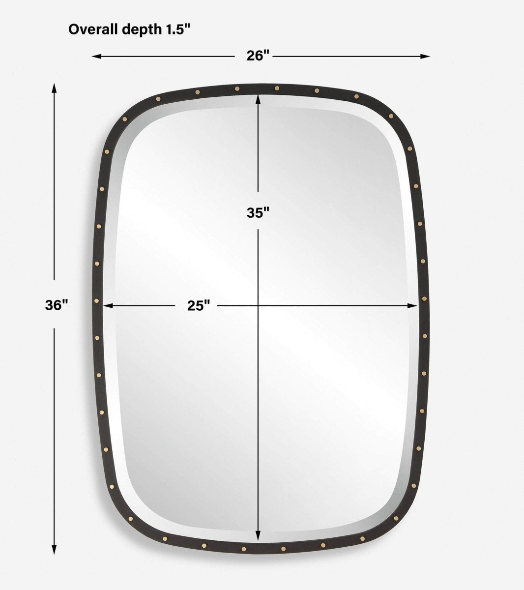 Benedo Industrial Mirror - Uttermost - Other Mirrors by Modest Hut