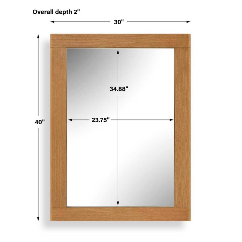 Dimension guide for the Bishop Mirror