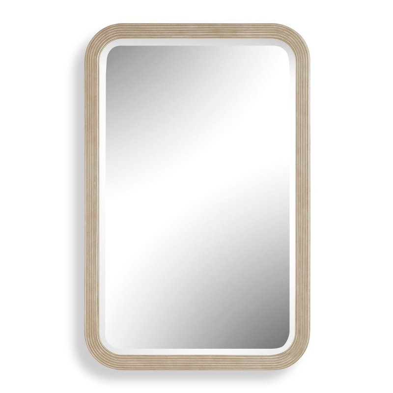 Alternate view of the Emari Warm Gray Reeded Wood Wall Mirror by Uttermost