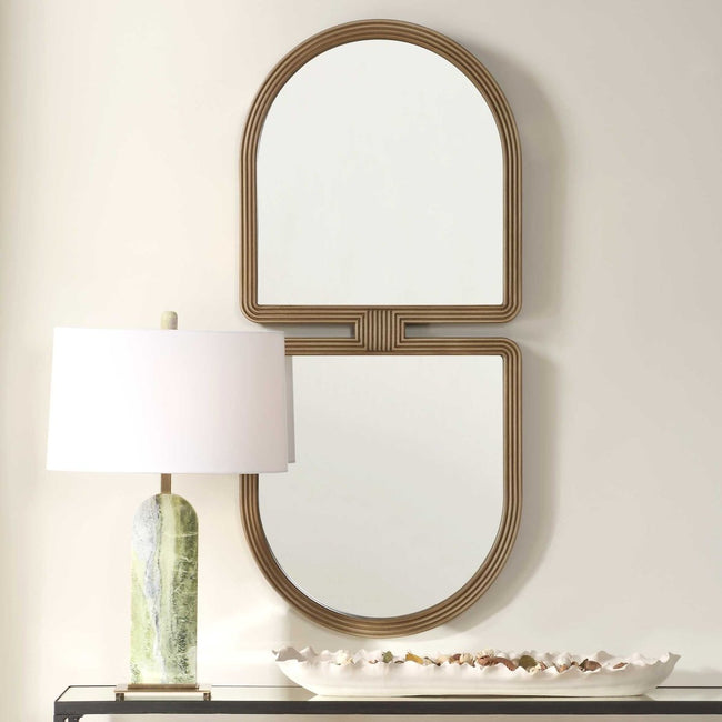 Jacques Art Deco Gold Mirror - Uttermost - Other Mirrors by Modest Hut