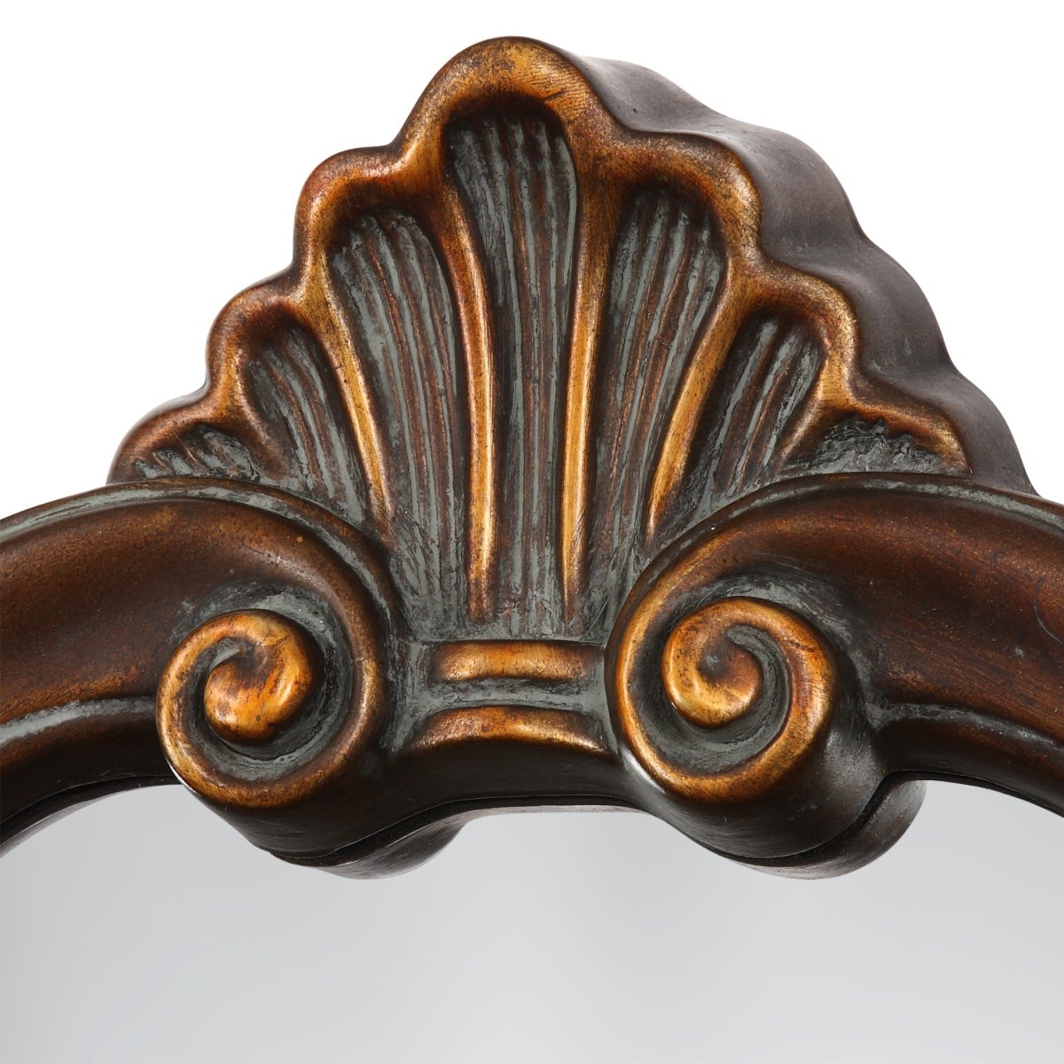 Lightly Distressed Bronze Ornate Scroll Frame Mirror - Uttermost - Other Mirrors by Modest Hut