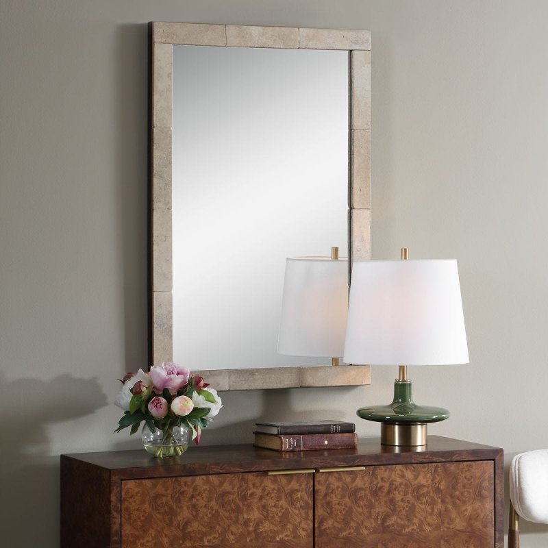 Side view of the Pave Mirror by Uttermost