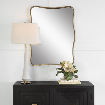 Pavia Curvy Vanity Mirror - Uttermost - Other Mirrors by Modest Hut