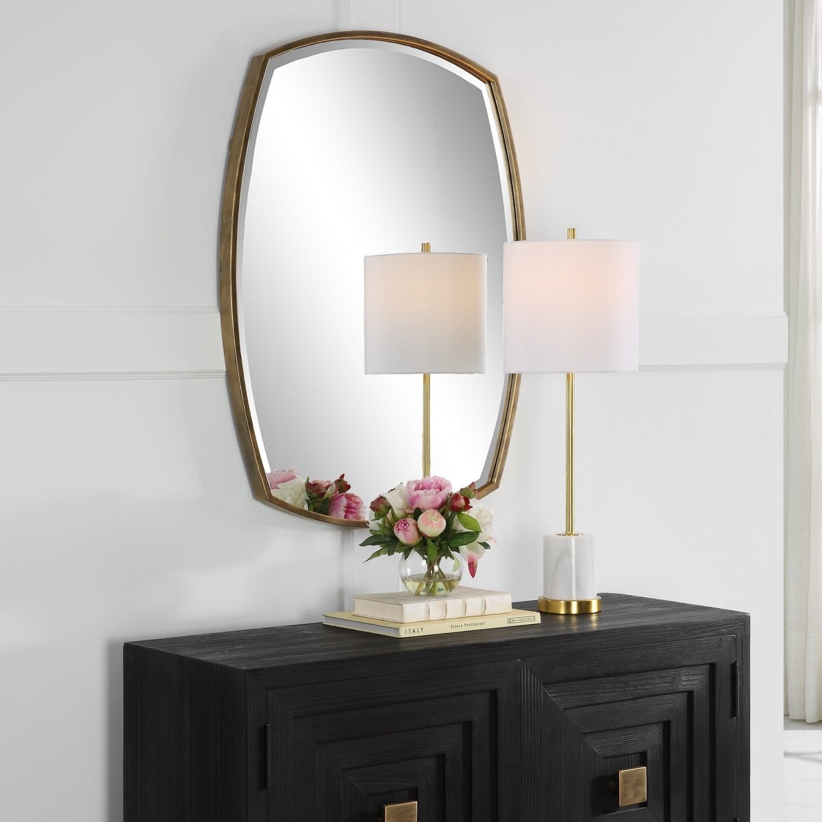 Varenna Aged Gold Vanity Mirror - Uttermost - Other Mirrors by Modest Hut