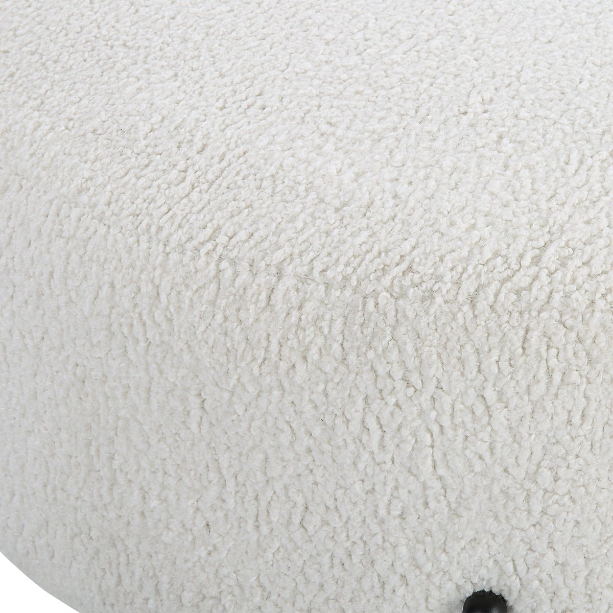 Arles Large Plush White Ottoman - Uttermost - Ottomans by Modest Hut