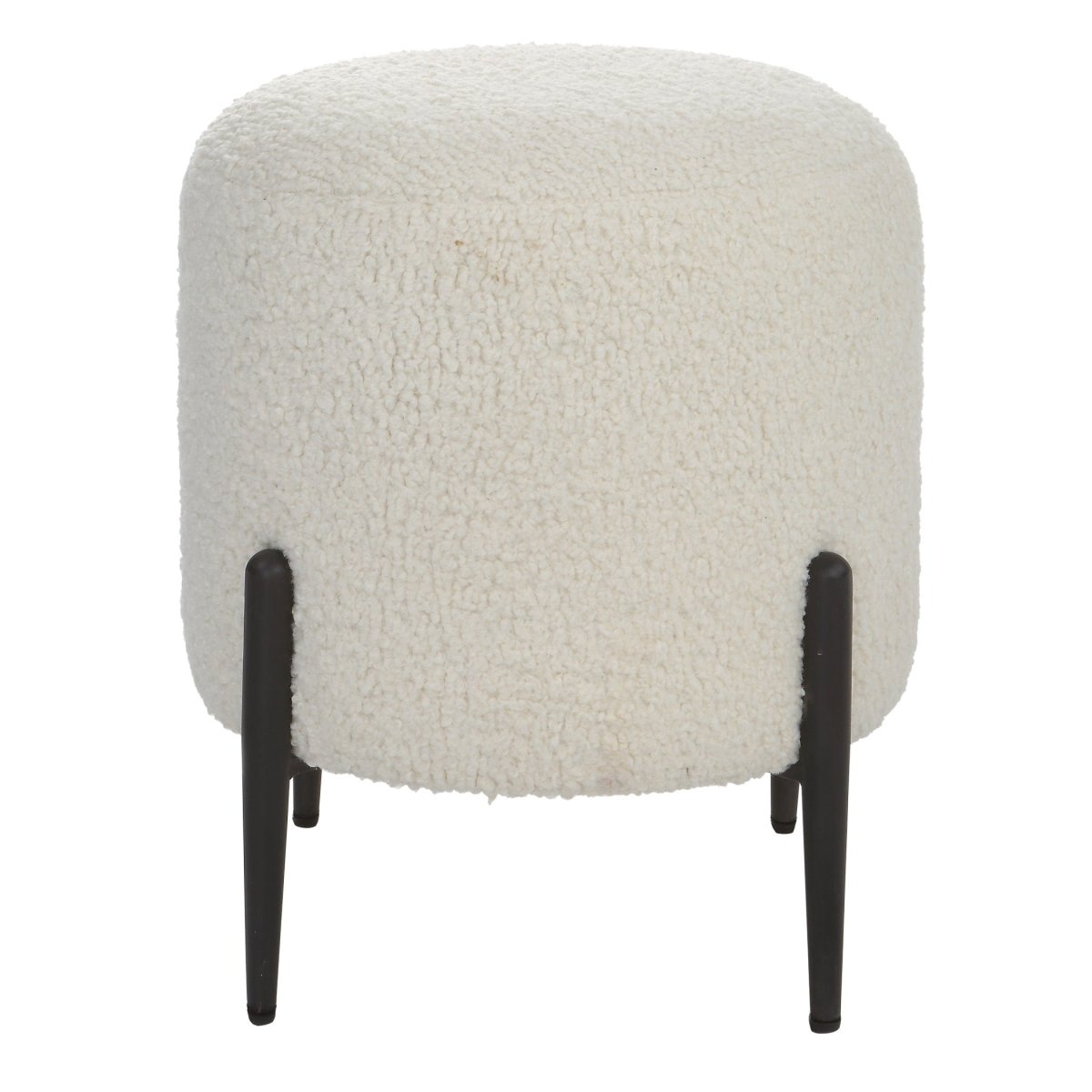 Arles White Shearling Ottoman - Uttermost - Ottomans by Modest Hut
