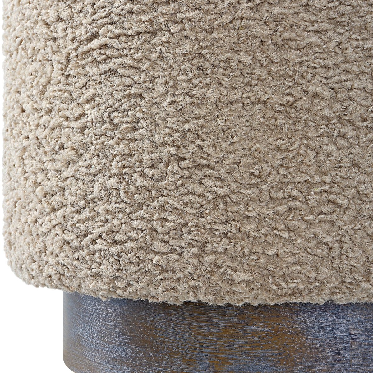 Avila Latte Round Ottoman - Uttermost - Ottomans by Modest Hut
