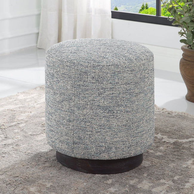 Avila Tweed Round Ottoman - Uttermost - Ottomans by Modest Hut