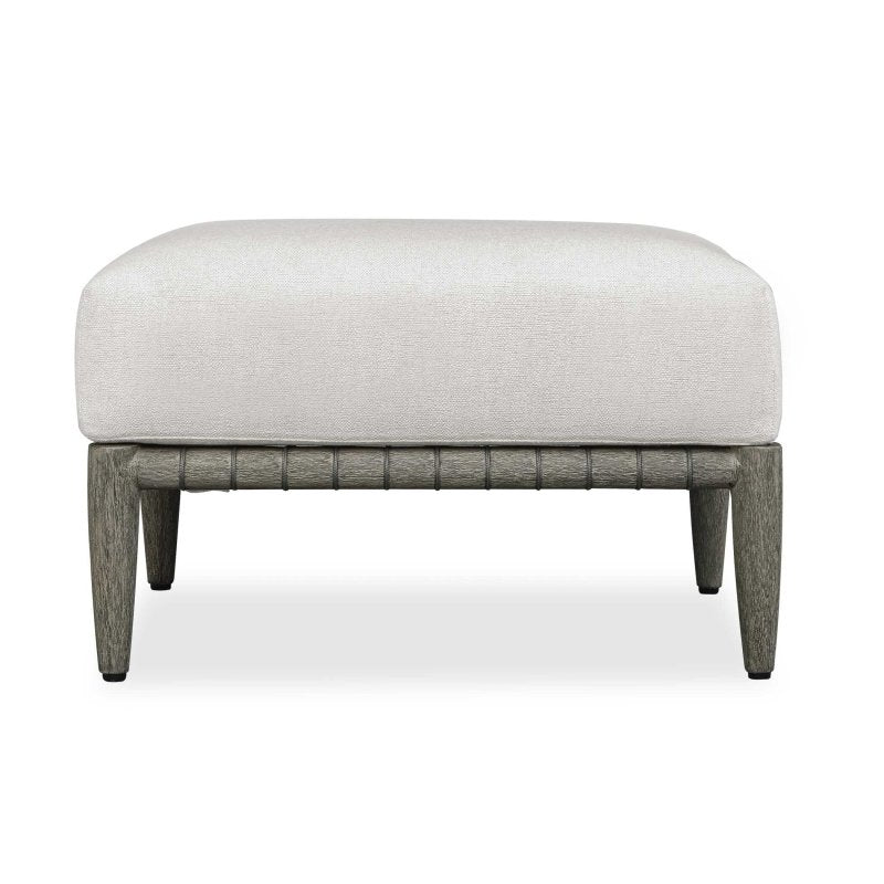 Borneo White Cushion Outdoor Ottoman - Ottomans