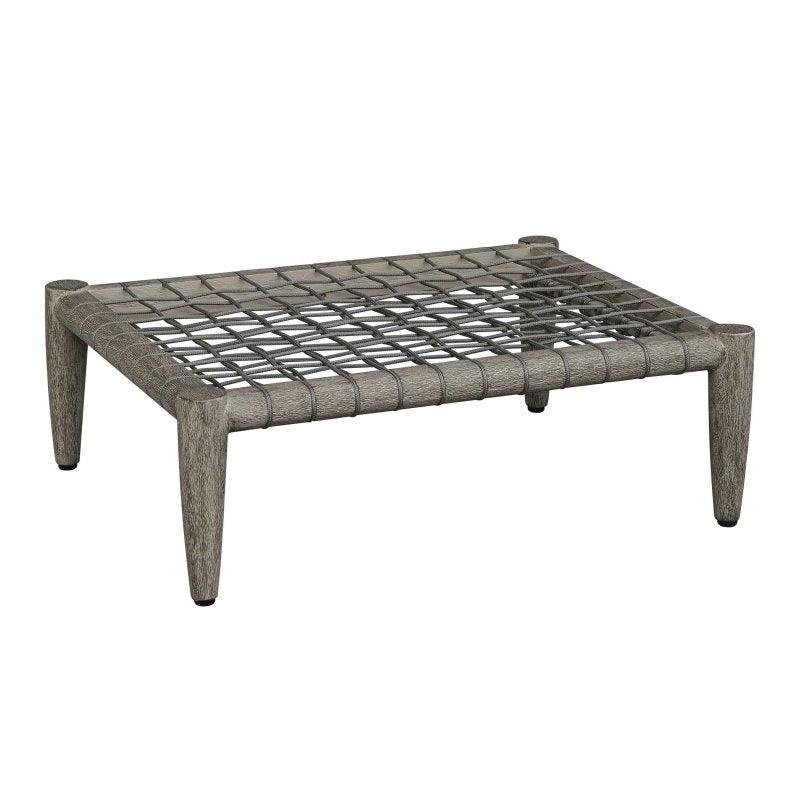 Borneo White Cushion Outdoor Ottoman - Ottomans
