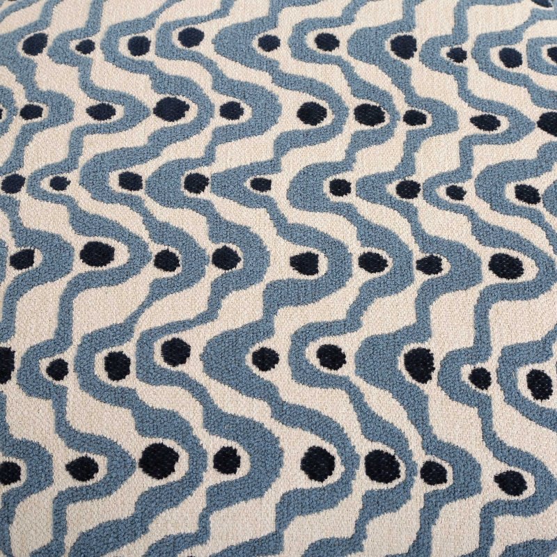 Cas Blue Fabric Ottoman - Ottomans