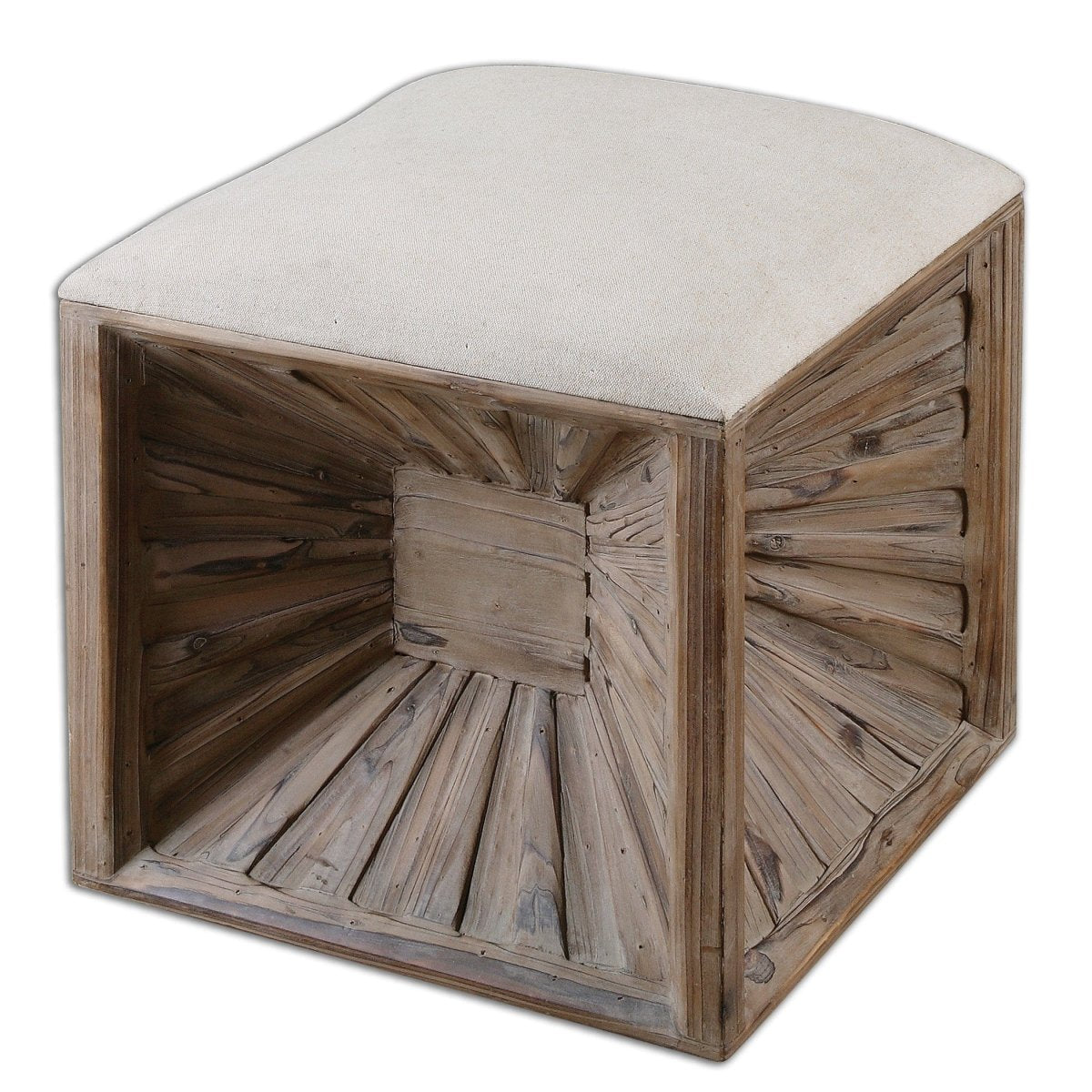 Jia Wooden Ottoman - Uttermost - Ottomans by Modest Hut