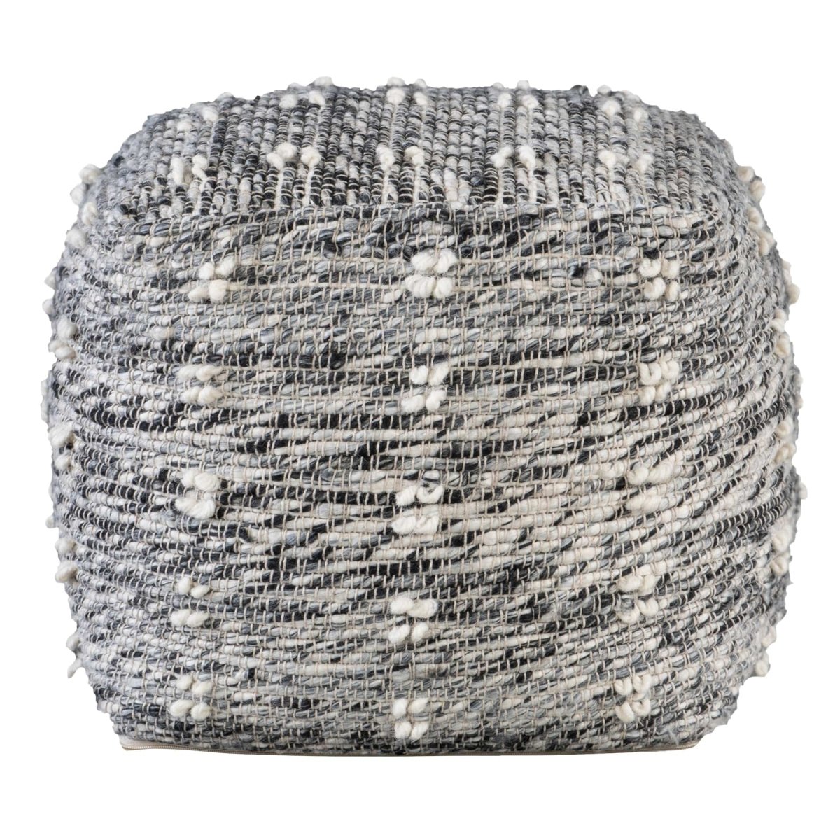 Narol Gray Pouf - Uttermost - Ottomans by Modest Hut