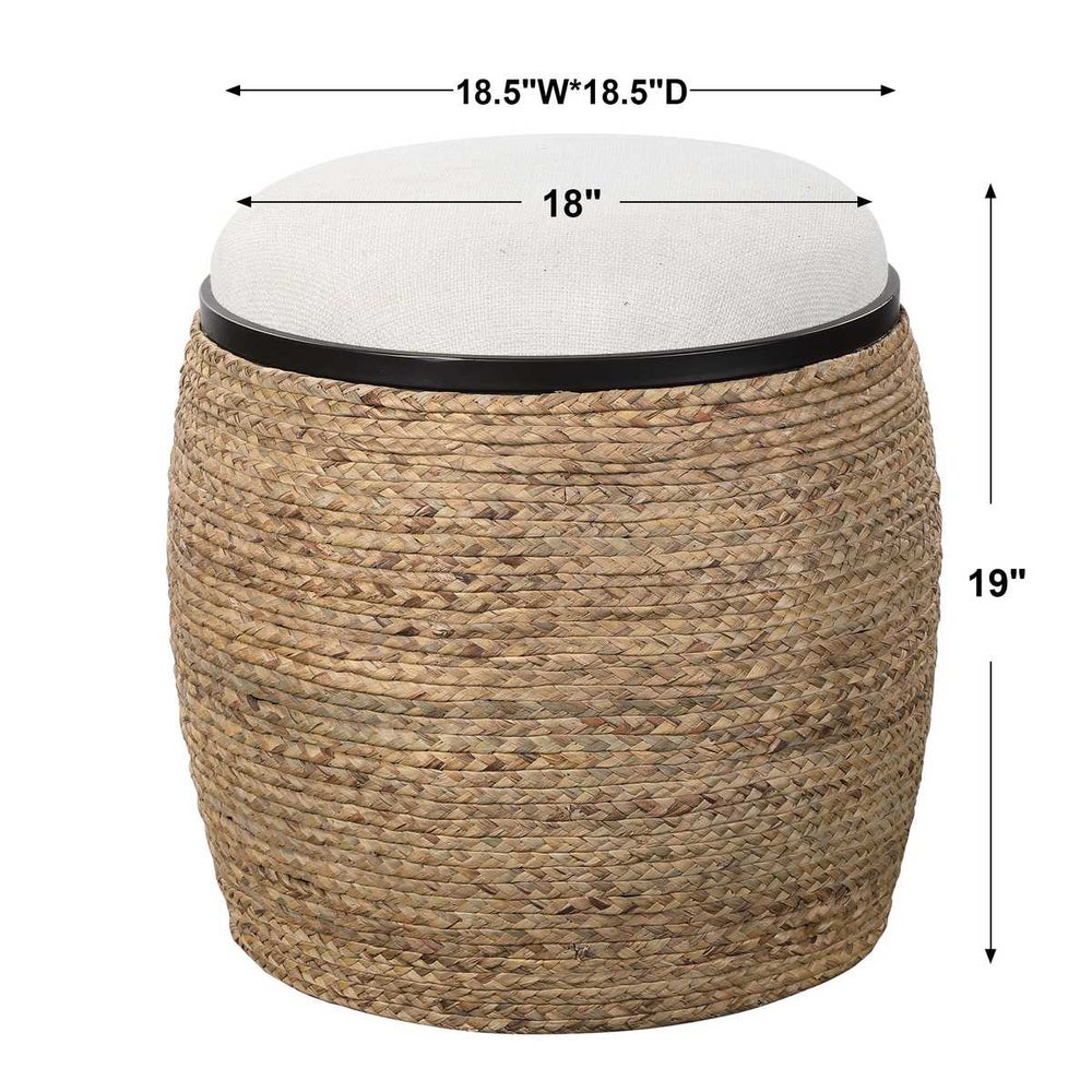 Small Round Island Ottoman - Uttermost - Ottomans by Modest Hut