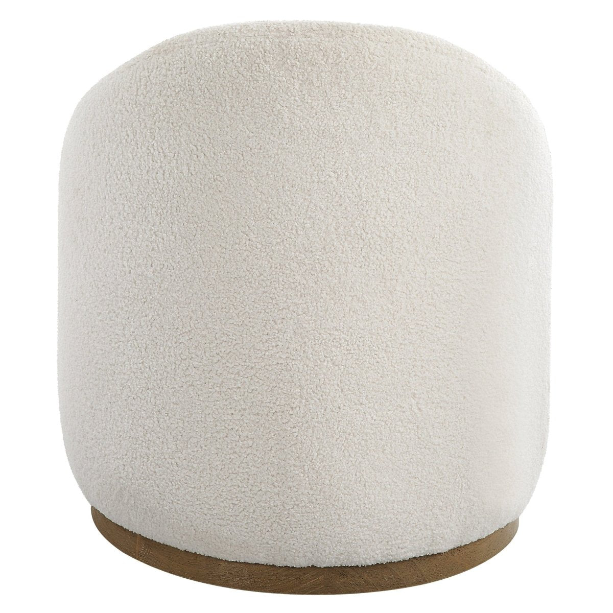 Swirl Swivel Sheepskin Ottoman - Uttermost - Ottomans by Modest Hut