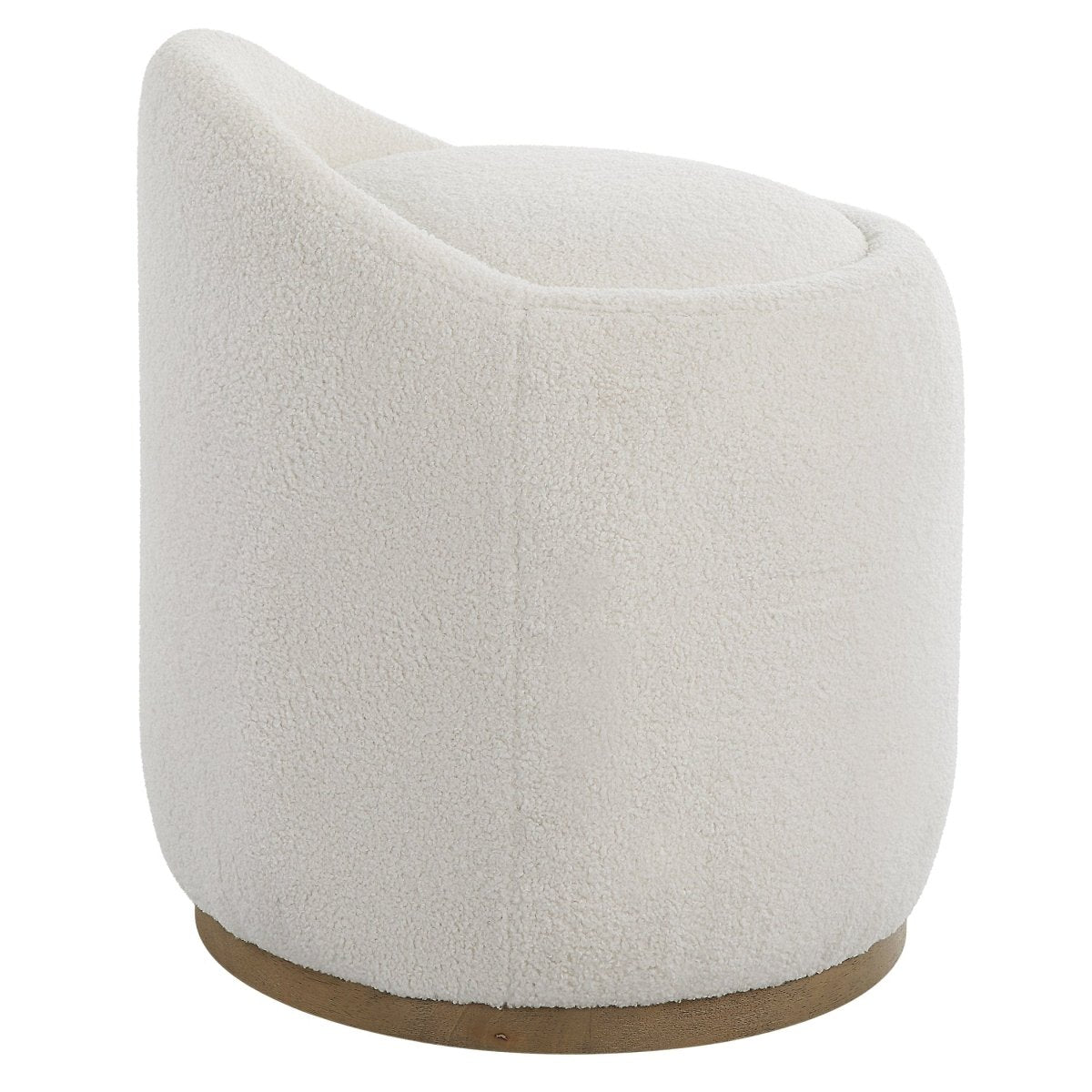 Swirl Swivel Sheepskin Ottoman - Uttermost - Ottomans by Modest Hut