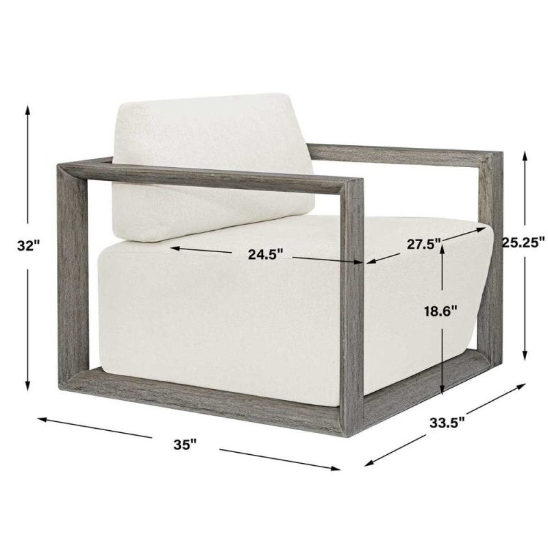Remsen Outdoor Swivel Lounge Chair - Uttermost - Outside Seating by Modest Hut