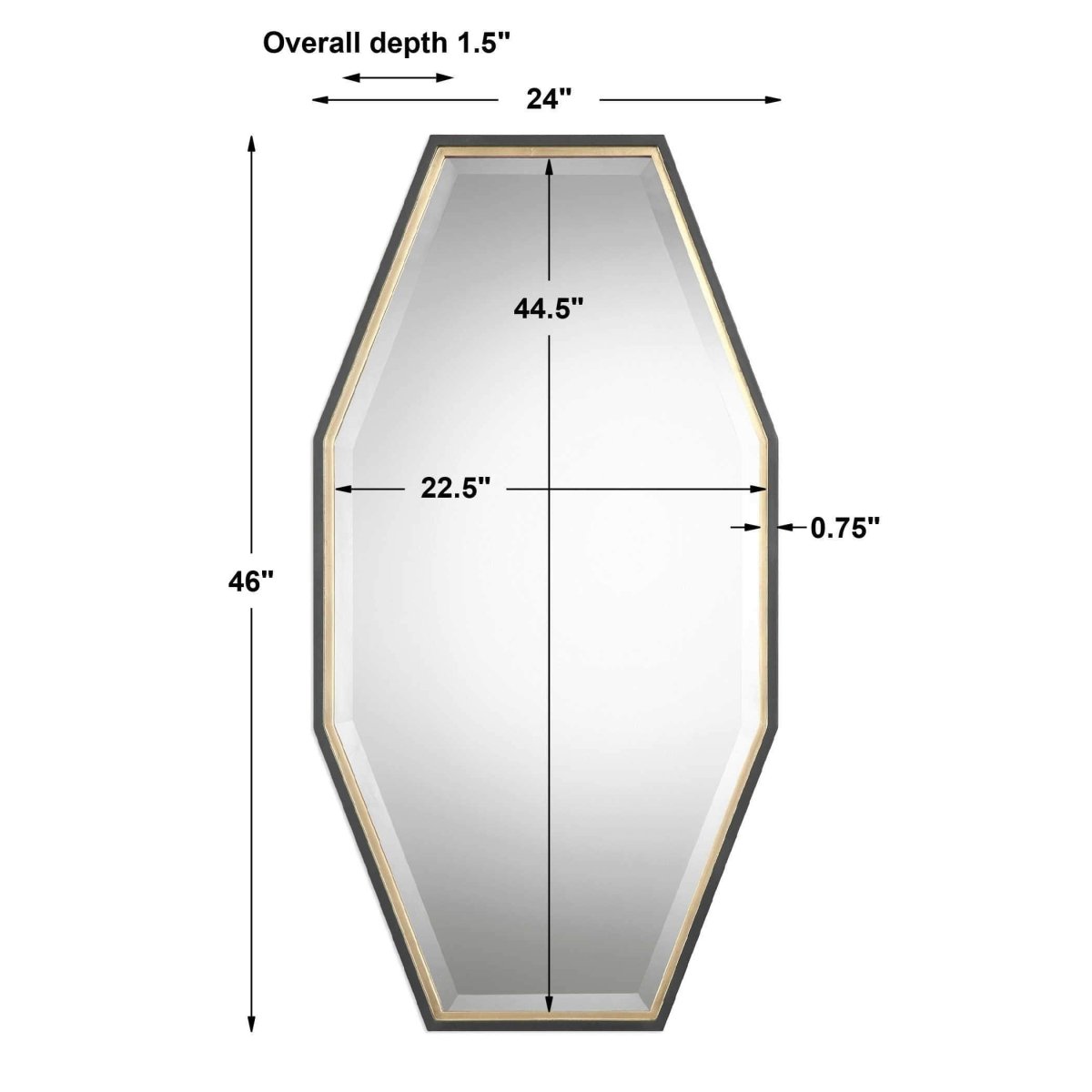 Savion Octagon Wall Mirror - Uttermost - Oval Mirrors by Modest Hut