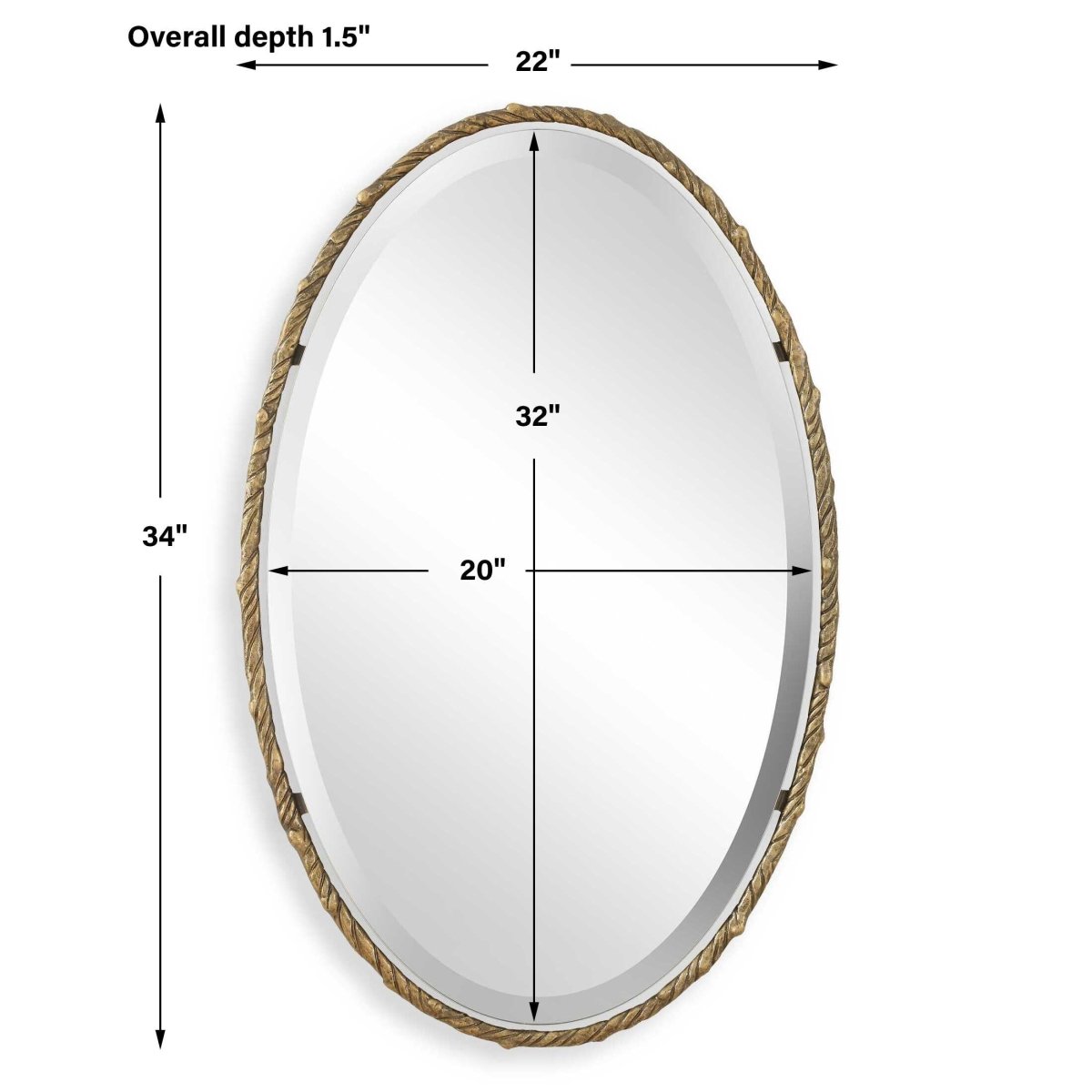 Twisted Branch Oval Mirror - Uttermost - Oval Mirrors by Modest Hut