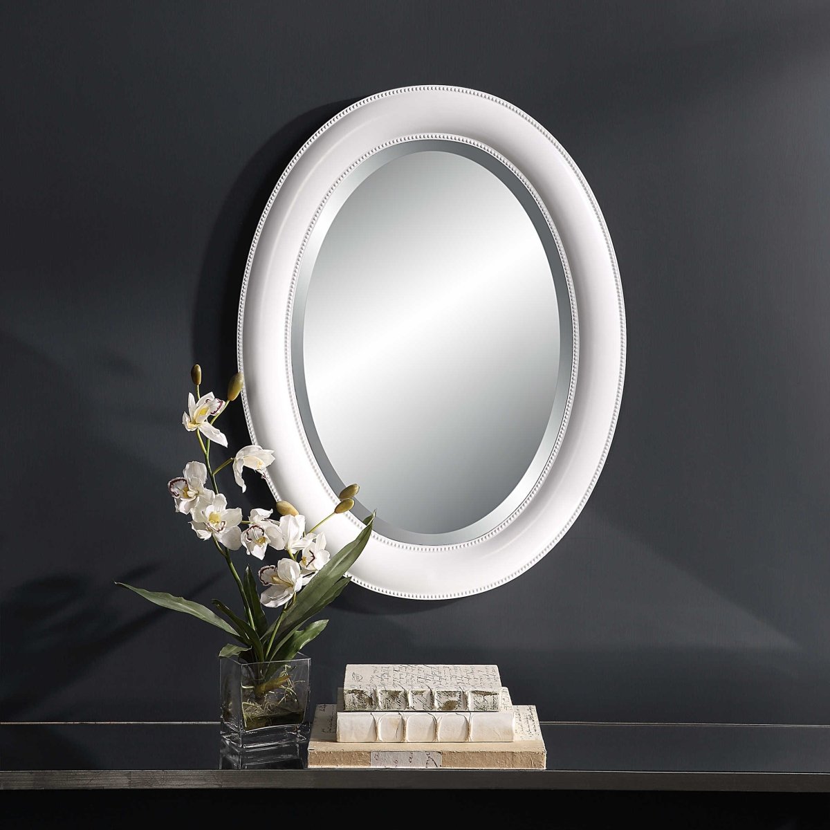 White Oval Mirror - Uttermost - Oval Mirrors by Modest Hut