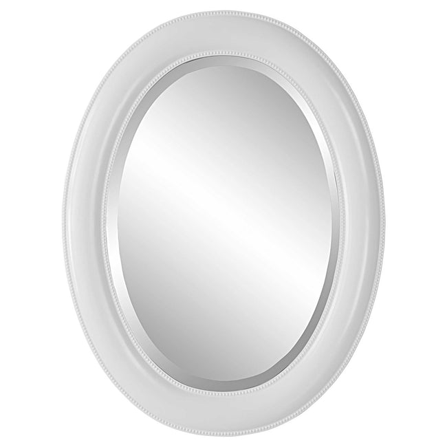 White Oval Mirror - Uttermost - Oval Mirrors by Modest Hut