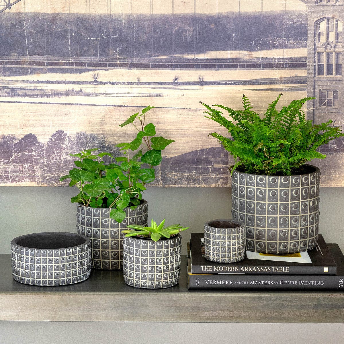 Rivet Pattern Pot, Large - Park Hill - by Modest Hut