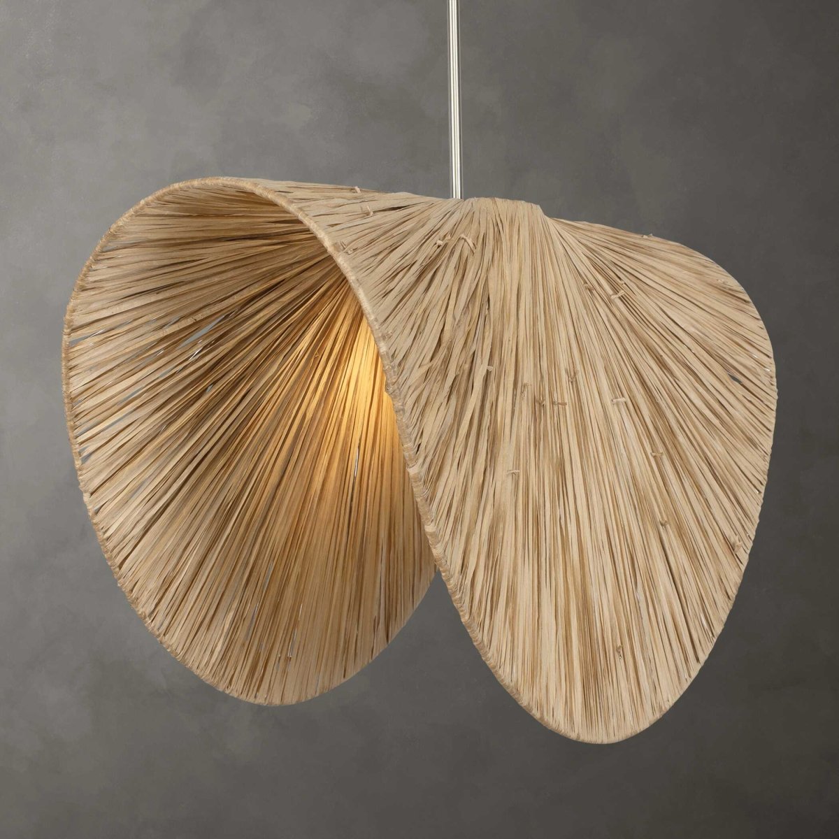 Bend 1 Light Raffia Pendant - Uttermost - Pendants by Modest Hut