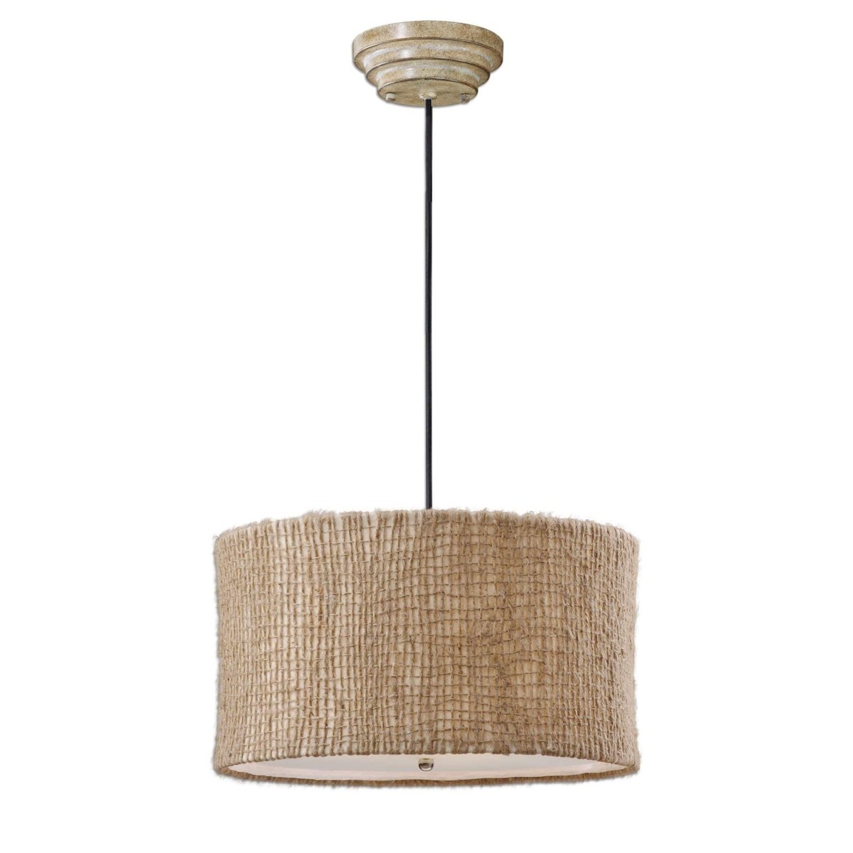 Burleson Natural Twine Pendant - Uttermost - Pendants by Modest Hut