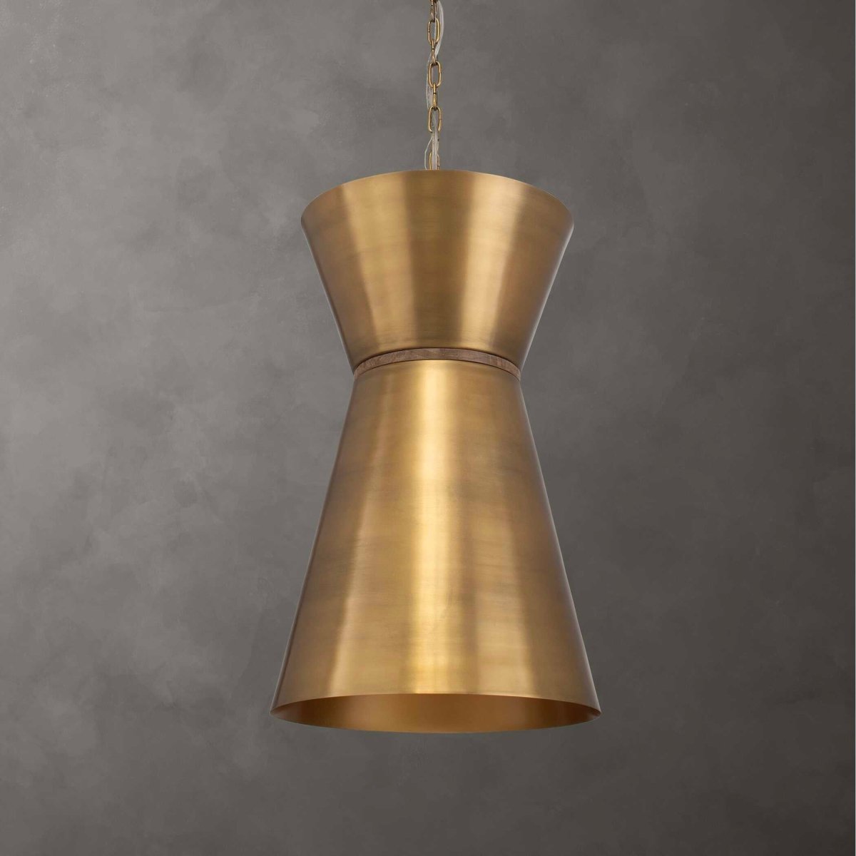 Crocker Brass 1 Light Mini Pendant - Uttermost - Pendants by Modest Hut