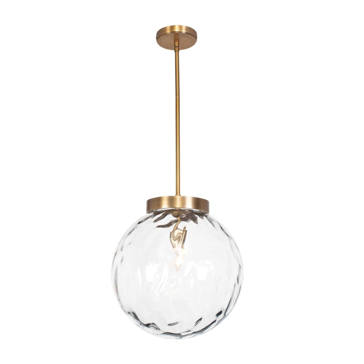 Gaia 1 Light Watered Glass Pendant - Uttermost - Pendants by Modest Hut
