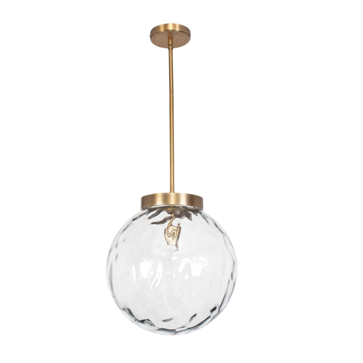 Gaia 1 Light Watered Glass Pendant - Uttermost - Pendants by Modest Hut