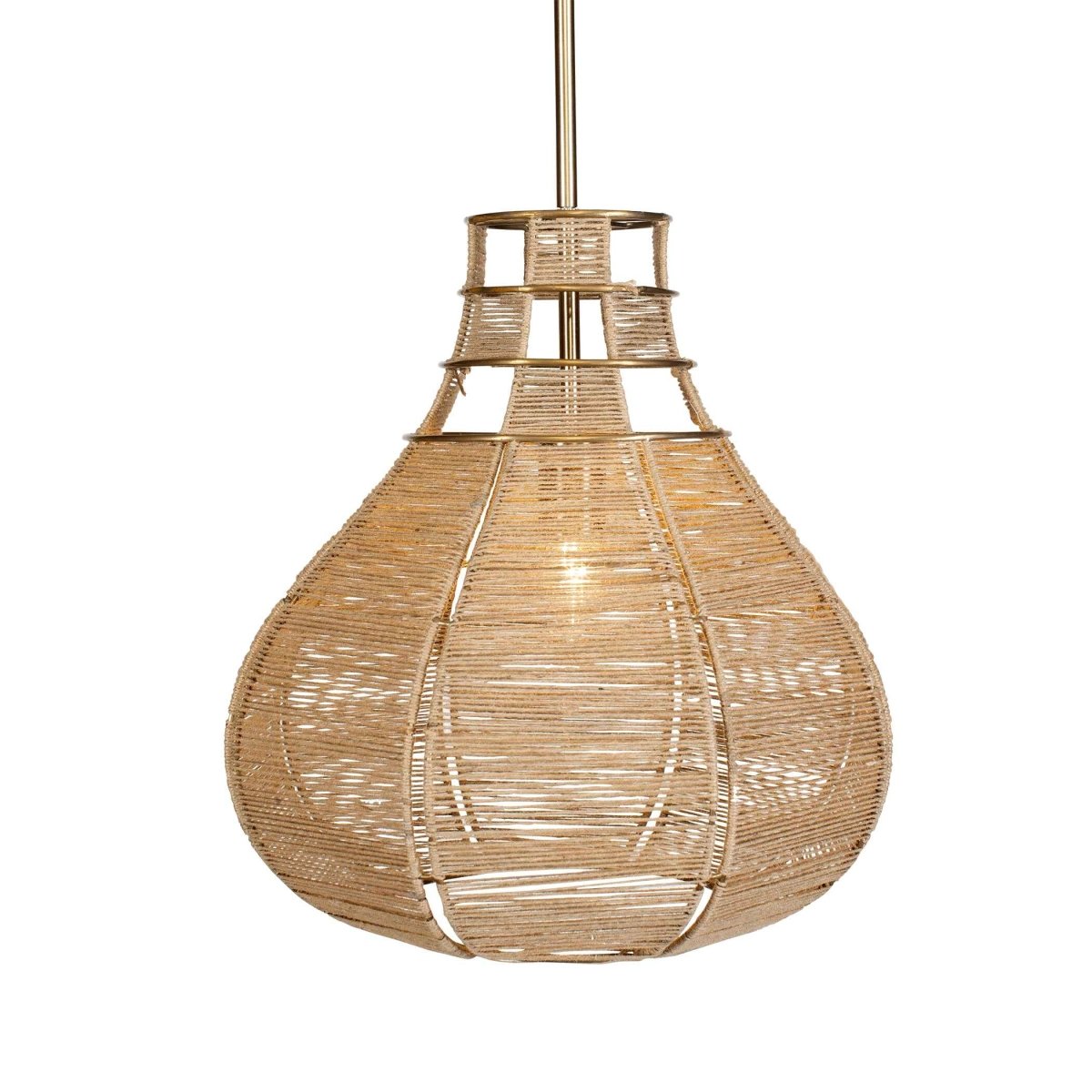 Hestia 1 Light Natural Rope Pendant - Uttermost - Pendants by Modest Hut