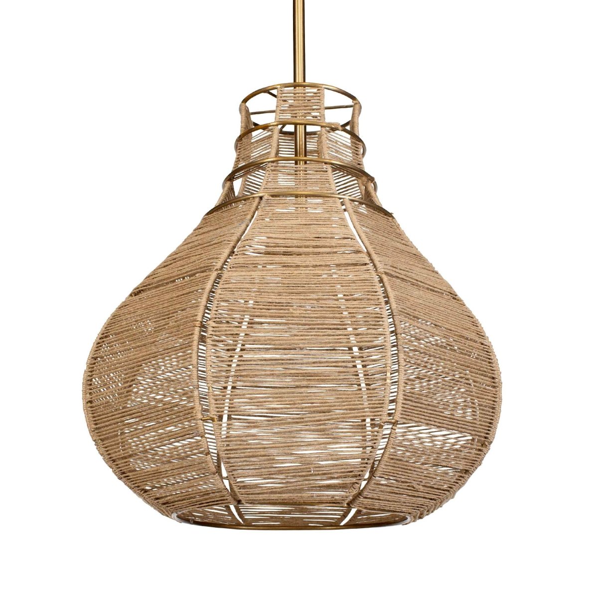 Hestia 1 Light Natural Rope Pendant - Uttermost - Pendants by Modest Hut