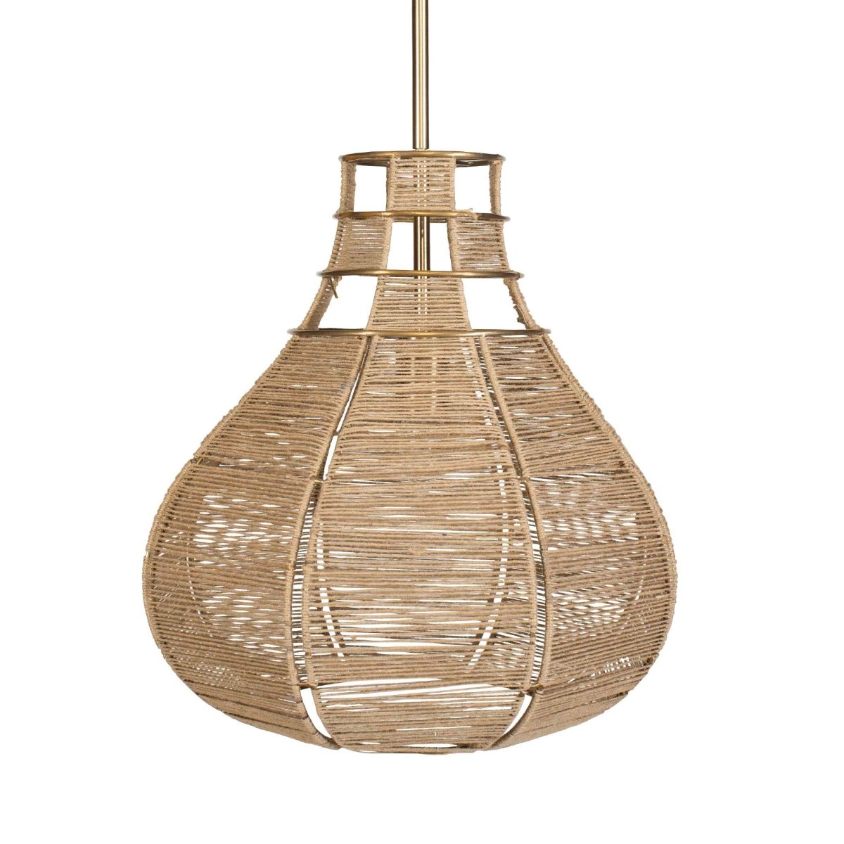 Hestia 1 Light Natural Rope Pendant - Uttermost - Pendants by Modest Hut