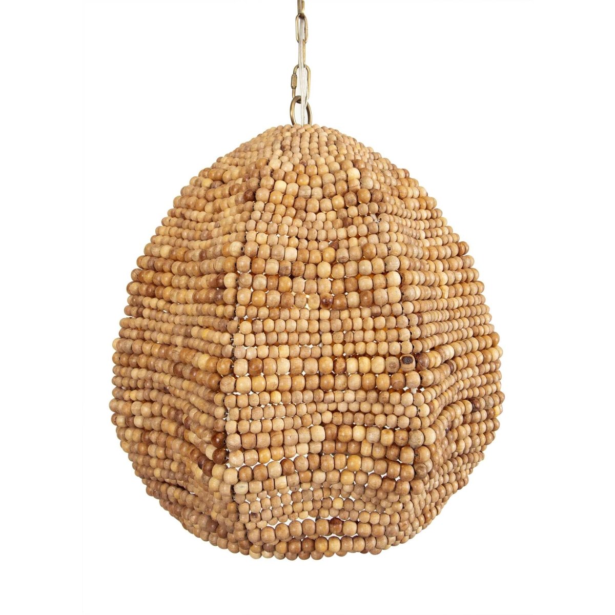Kauri 1 Light Wooden Bead Pendant - Uttermost - Pendants by Modest Hut